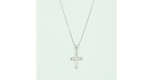 Cross Necklace With Zircon Stones