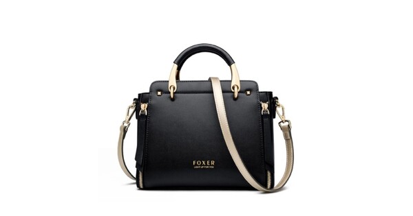 Foxer Leather Womens Bag Shoulder Black Colour