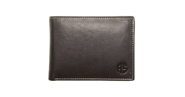 Alpha Status Leather Mens Wallet with RFID Brown Colour
