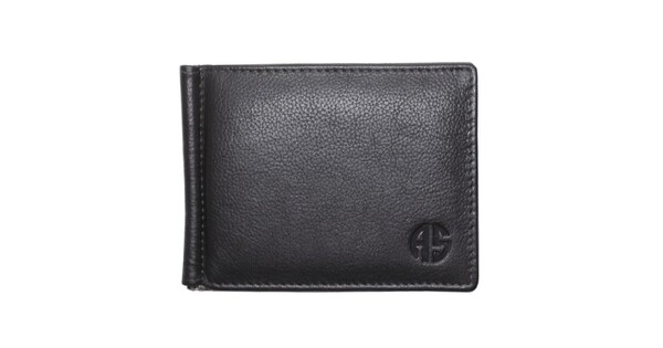 Alpha Status Leather Mens Wallet with RFID Black Colour With Clip