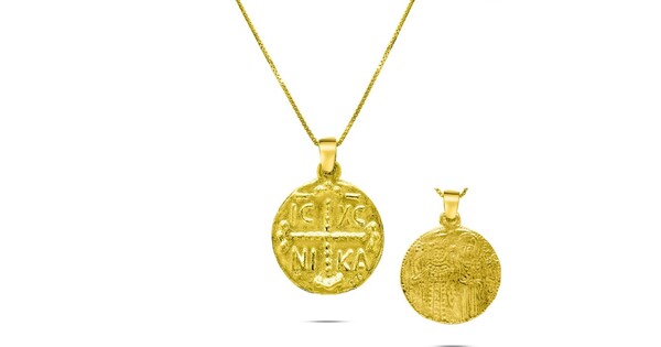 Κολιέ Κωσταντινάτο Επιχρυσωμένο