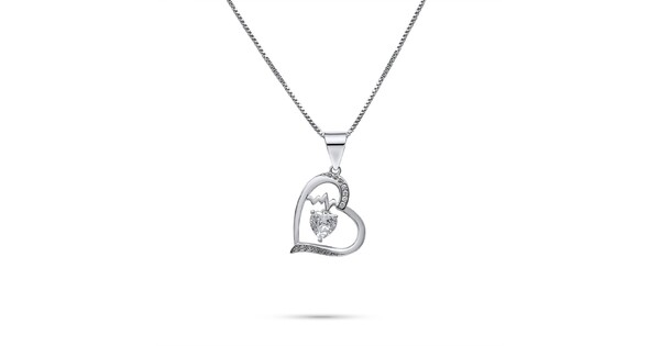 Heart Necklace With Zircon Stone