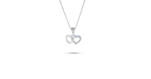 Heart Necklace With Zircon Stones