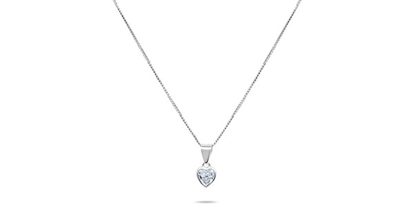 Heart Necklace With Zircon Stone