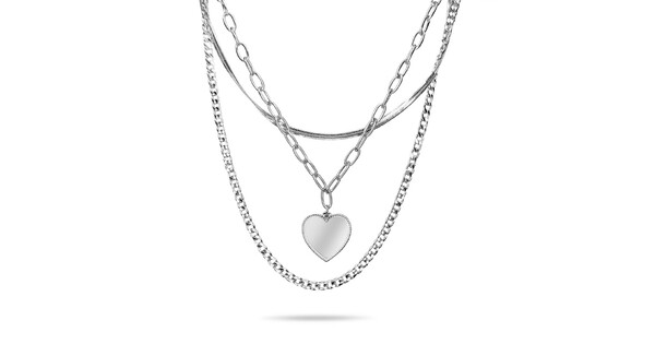 Τριπλό Κολιέ Ατσάλι