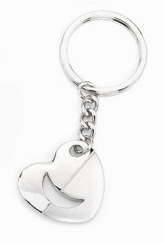 Metallic Heart shaped keychain - 1