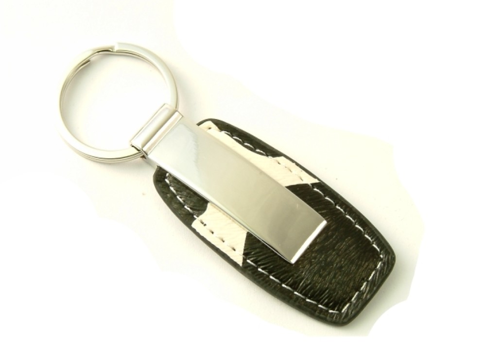 Black Color Metallic Keychain - 1