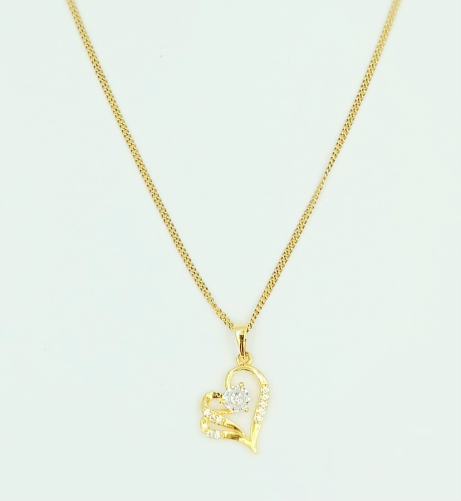 Gold Plated Heart Necklace - 1