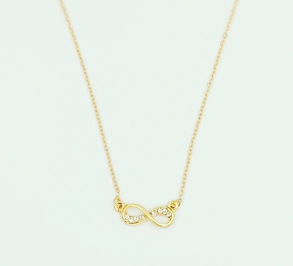 Gold Plated Infinity Necklace - 1