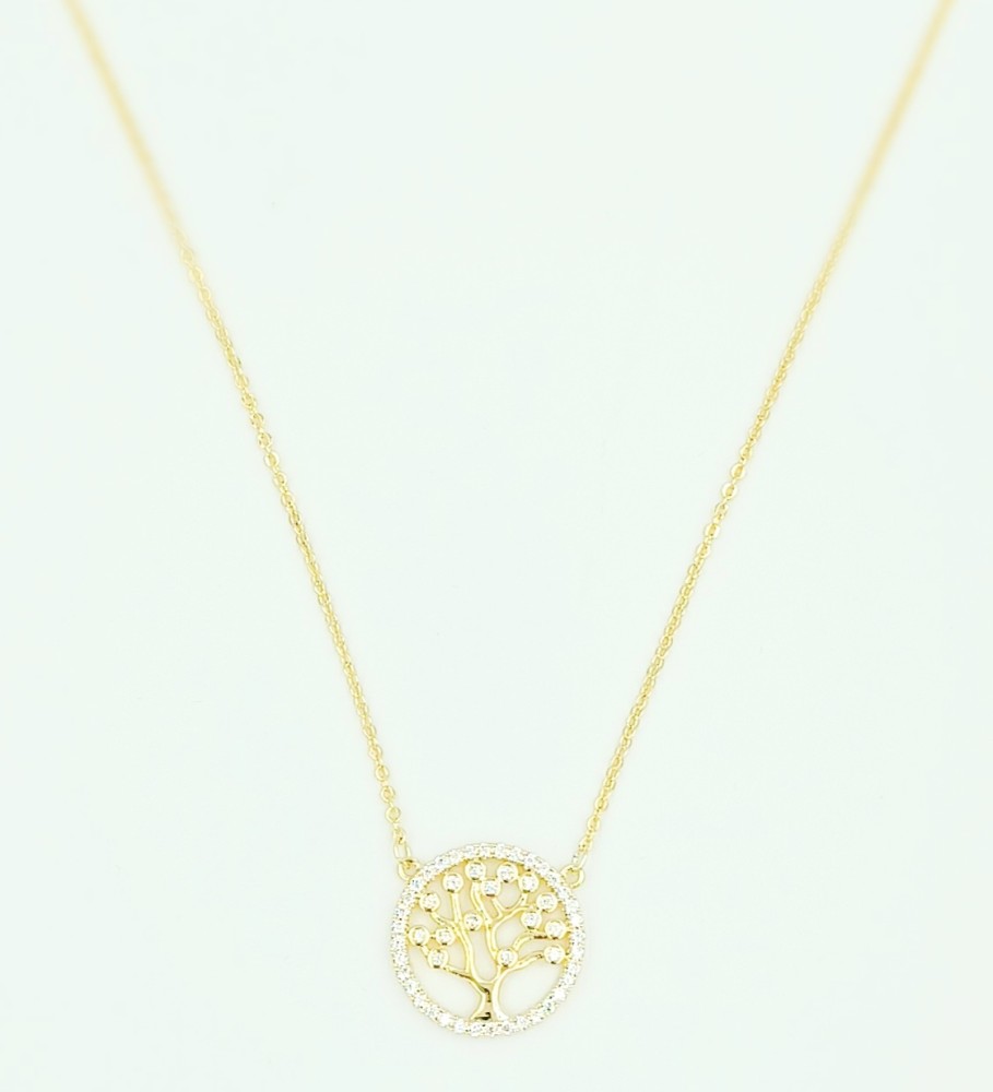 Κολιέ Δέντρο Της Ζωης Επίχρυσο - 1