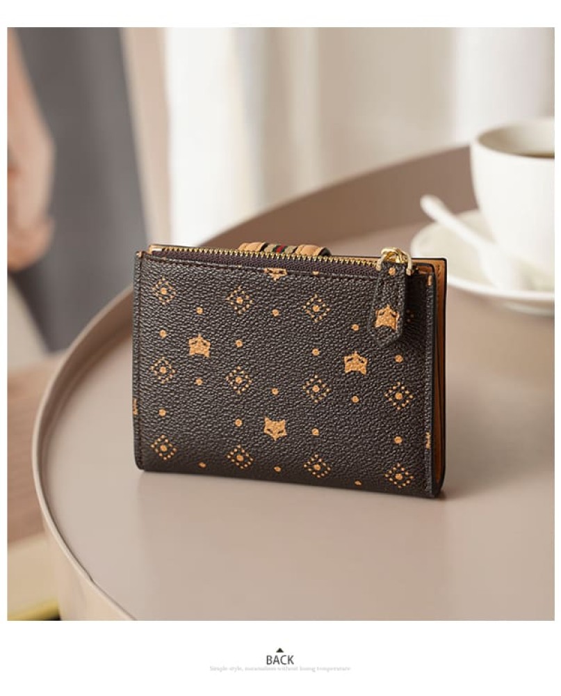 Γυναικείο δερμάτινο PVC πορτοφόλι Foxer Καφέ Χρώμα - 3