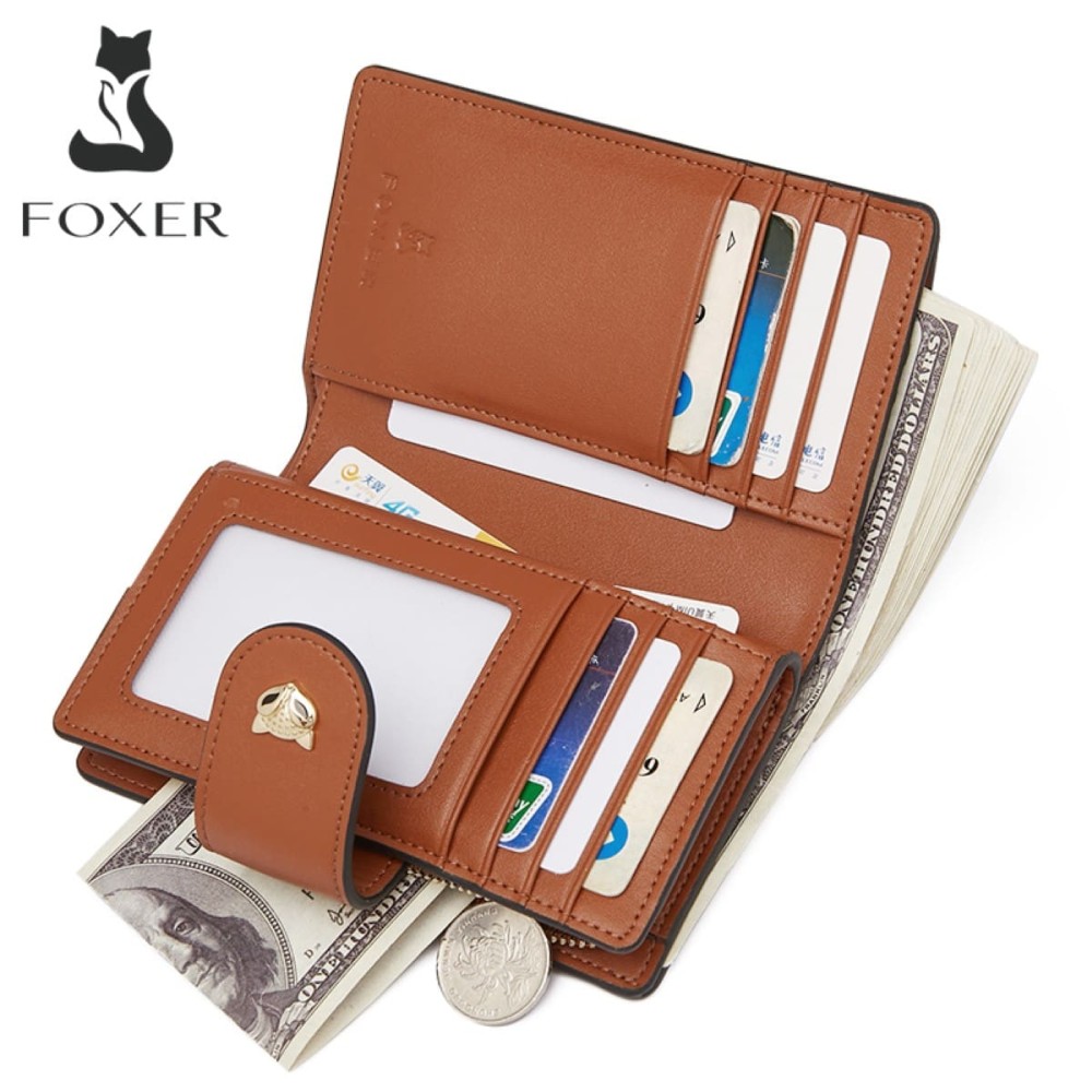 Foxer Small Womens Wallet Brown Colour - 4