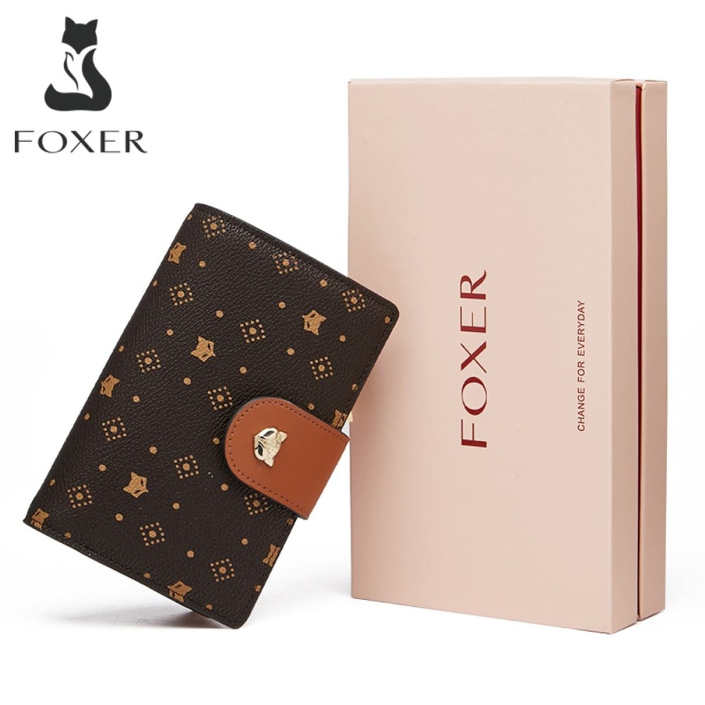Foxer Small Womens Wallet Brown Colour - 2