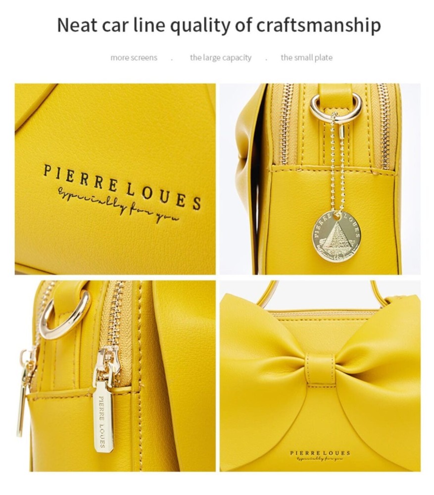 Γυναικεία Τσάντα Χιαστί/Χειρός Pierre Loues Μαύρο Χρώμα - 3