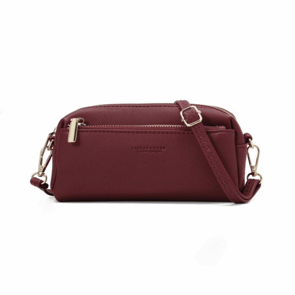 Pierre Loues Womens Bag Crossbody Burgundy Colour - 1
