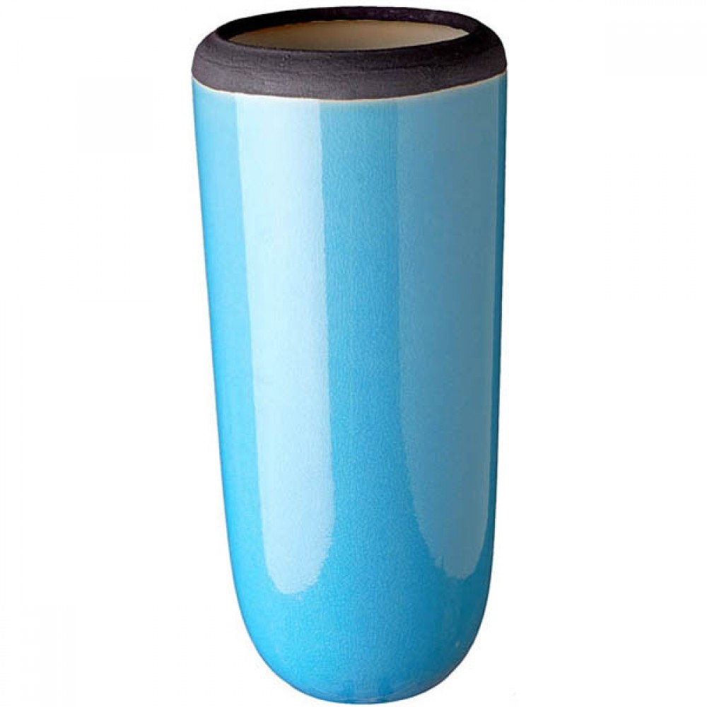 Κεραμικό Βαζο Σε Μπλε Χρώμα 16x38cm