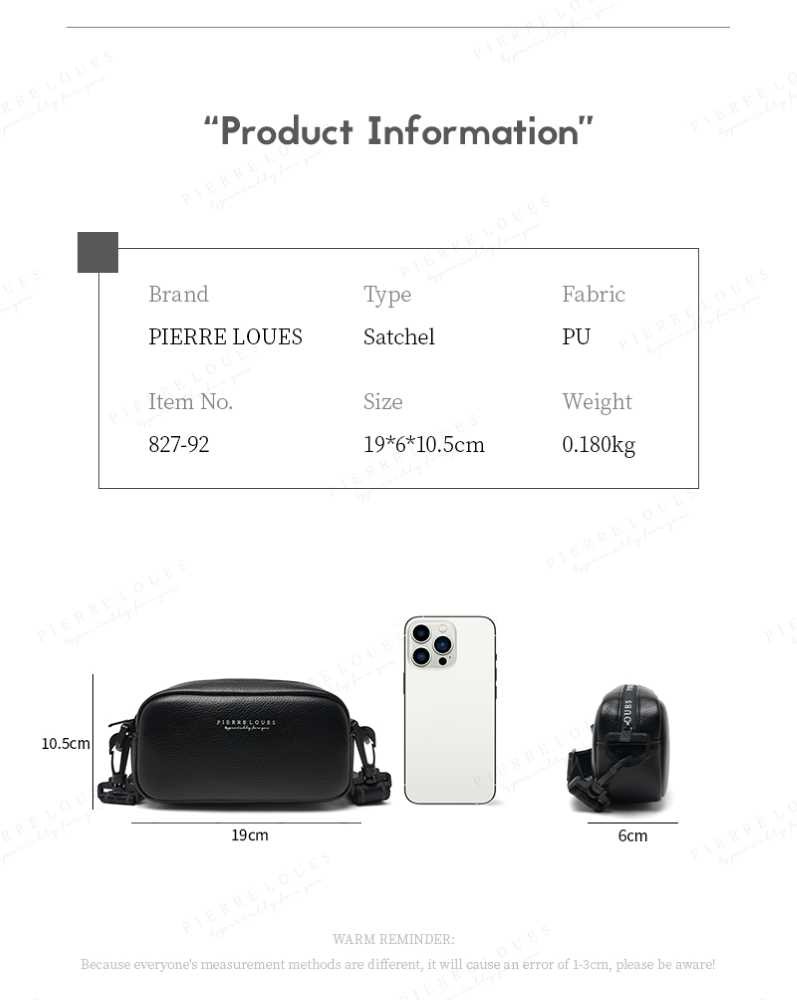 Pierre Loues Womens Bag Crossbody Black Colour - 8