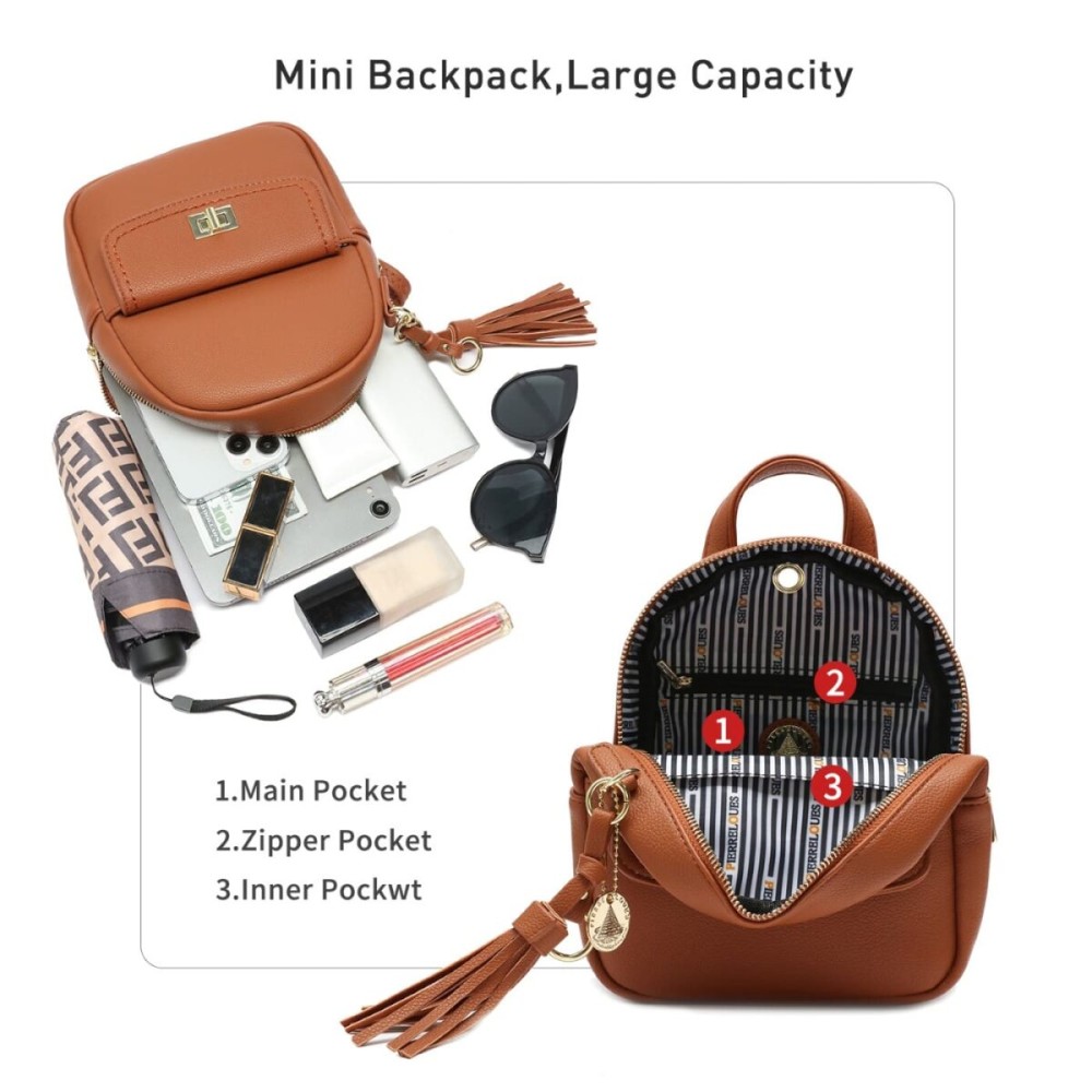 Pierre Loues Womens Bag Backpack Brown Colour - 4