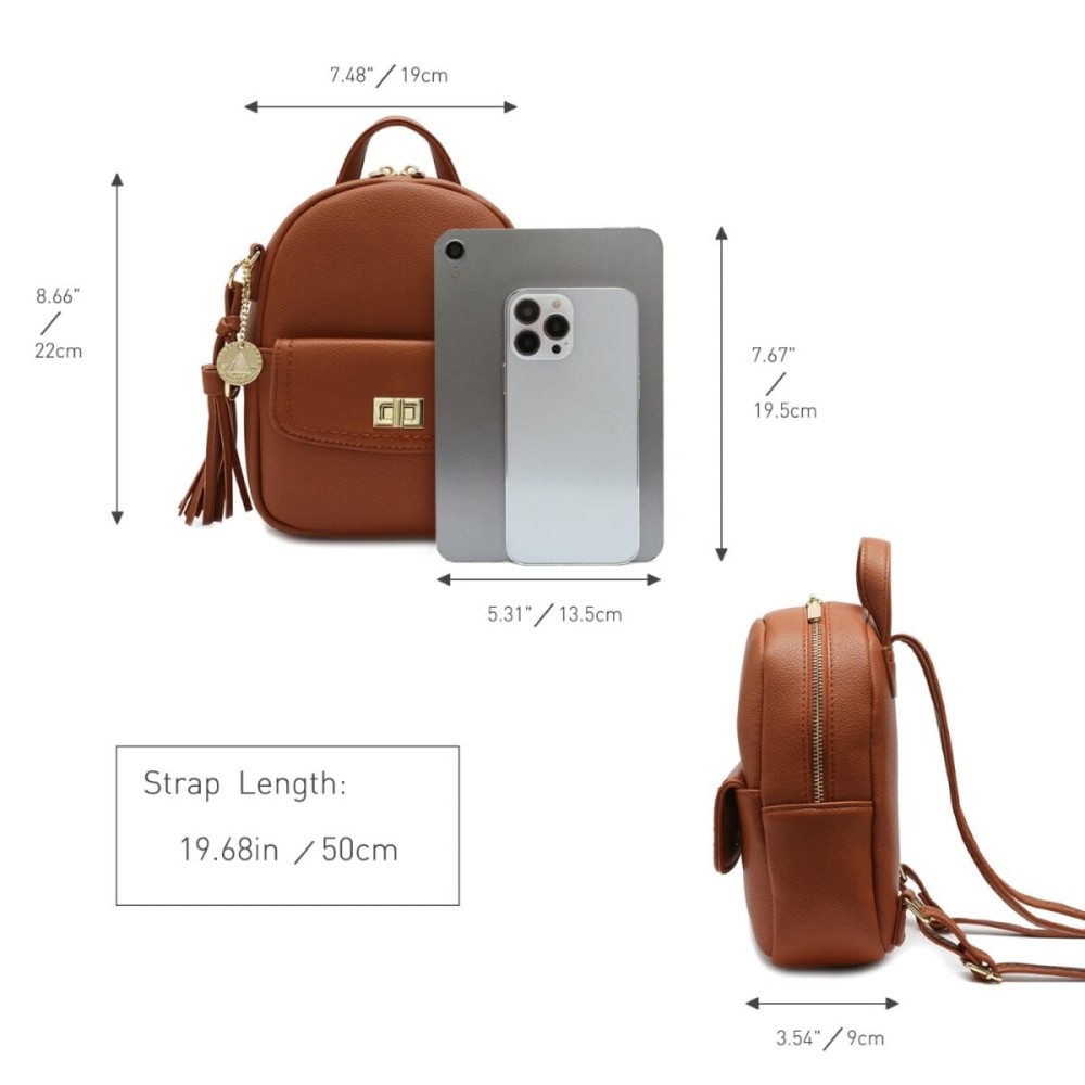 Pierre Loues Womens Bag Backpack Brown Colour - 6