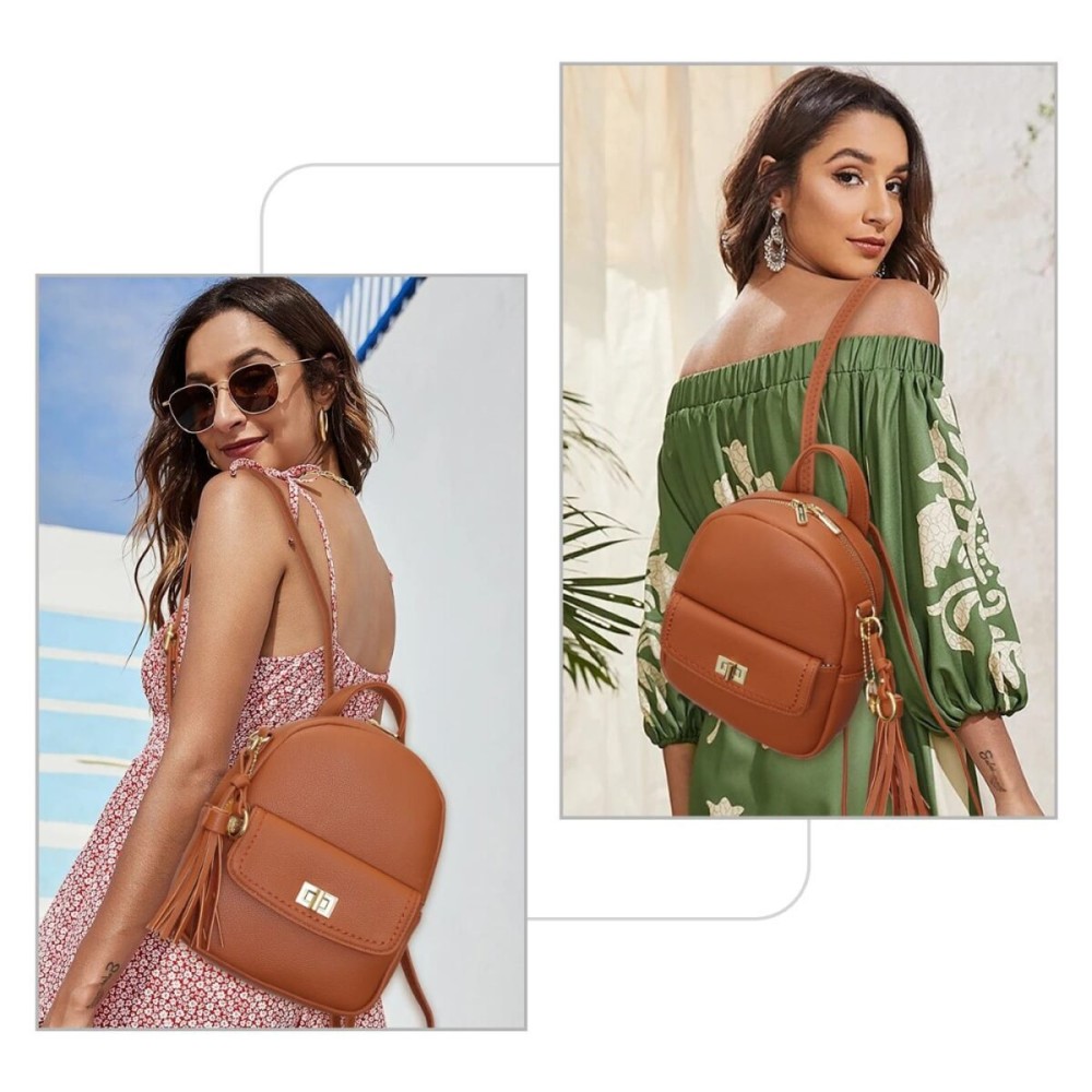 Pierre Loues Womens Bag Backpack Brown Colour - 5