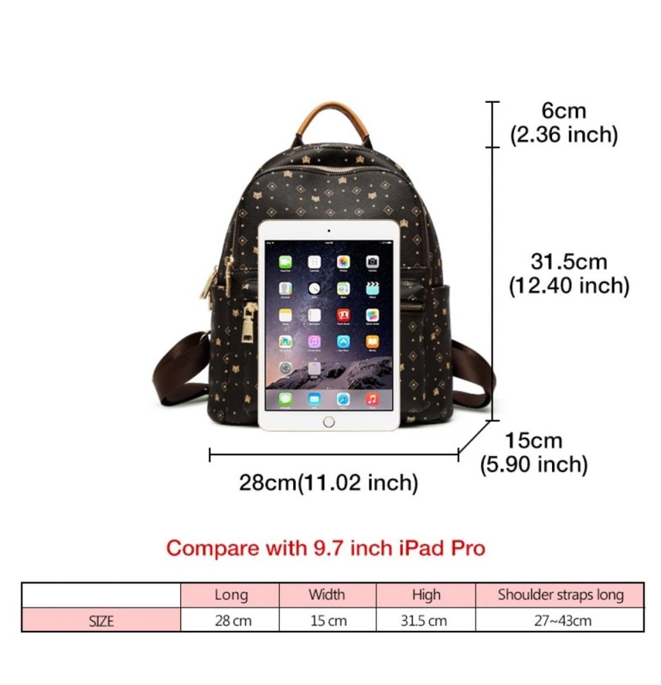 Foxer Leather Womens Bag Backpack Brown Colour - 7