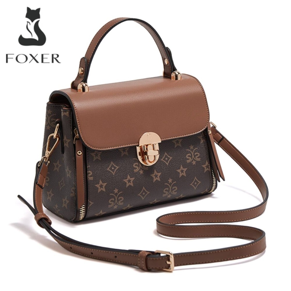 Foxer Leather Womens Bag Handbag Brown Colour - 3