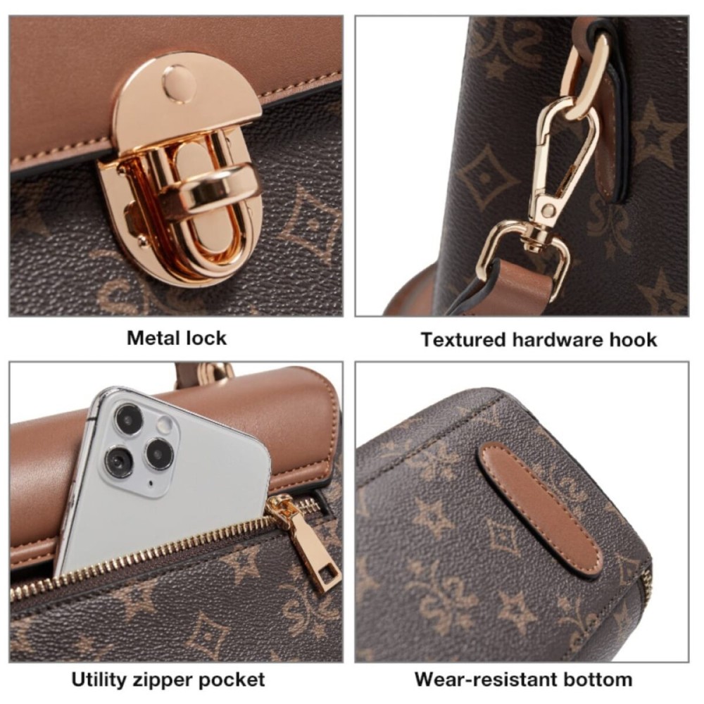 Foxer Leather Womens Bag Handbag Brown Colour - 8