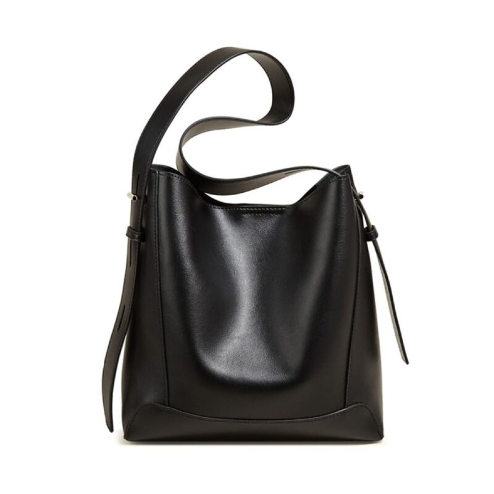 Foxer Leather Womens Bag Shopper Shoulder Black Colour - 1