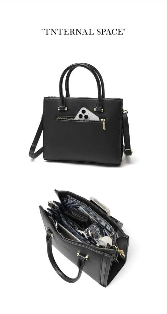 Pierre Loues Womens Bag Tote Handbag Black Colour - 4