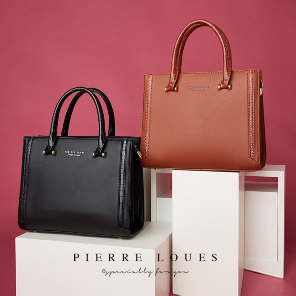 Pierre Loues Womens Bag Tote Handbag Black Colour - 2