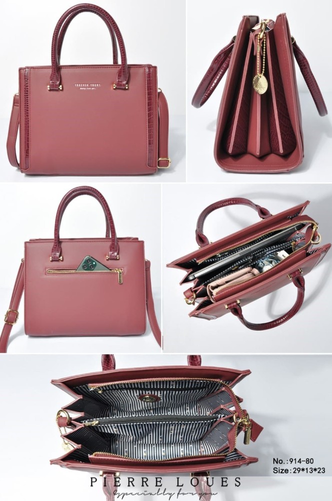 Γυναικεία Τσάντα Χιαστί/Χειρός Pierre Loues Καφέ Χρώμα - 4