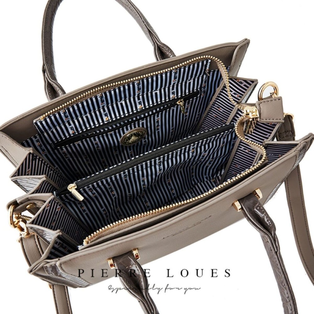 Γυναικεία Τσάντα Χιαστί/Χειρός Pierre Loues Καφέ Χρώμα - 6