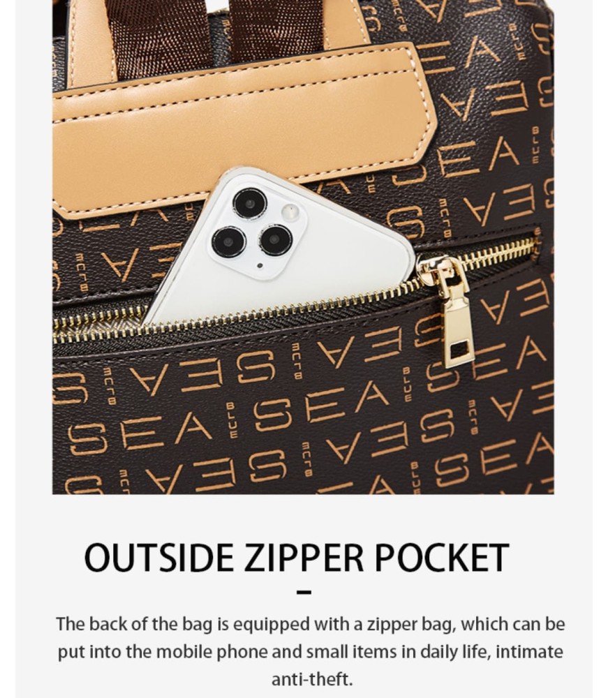 Foxer Leather Womens Bag Backpack Brown Colour - 7