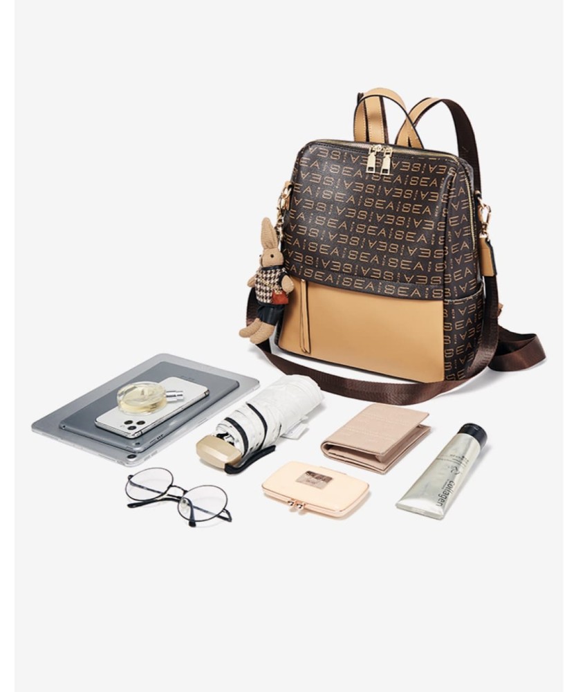 Foxer Leather Womens Bag Backpack Brown Colour - 8