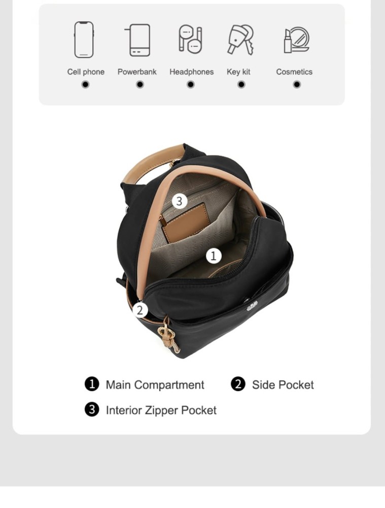 Foxer Womens Backpack Black Colour - 9