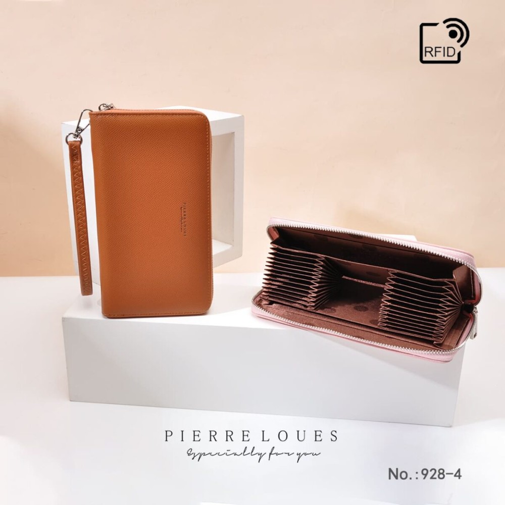 Pierre Loues Womens Wallet Cards with RFID Brown Color - 2