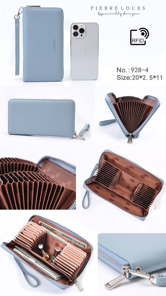 Pierre Loues Womens Wallet Cards with RFID Black Colour - 4