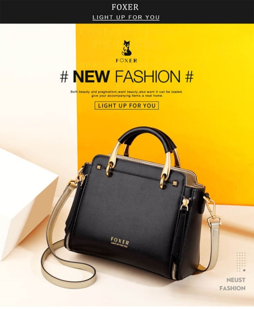 Foxer Leather Womens Bag Shoulder Black Colour - 2