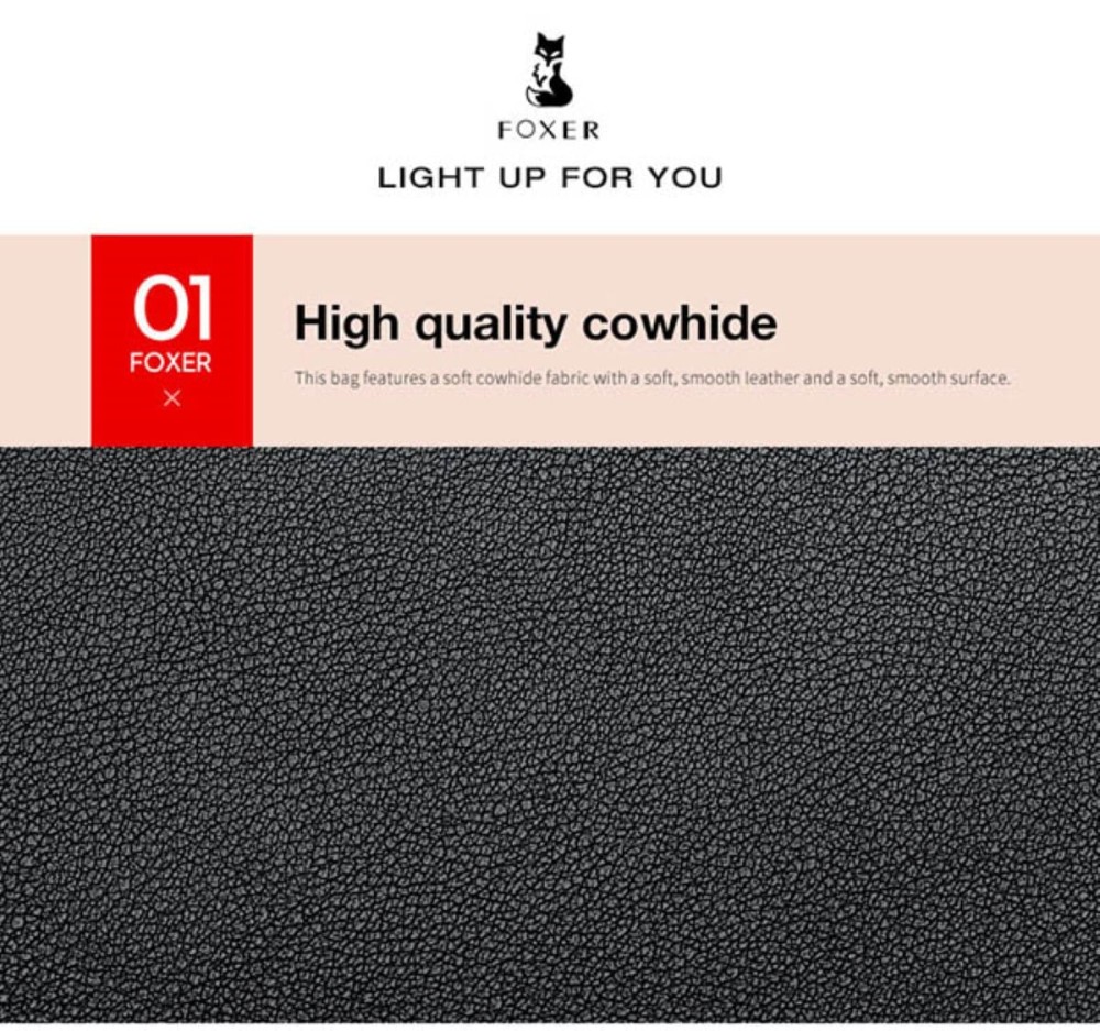 Foxer Leather Womens Bag Shoulder Black Colour - 6