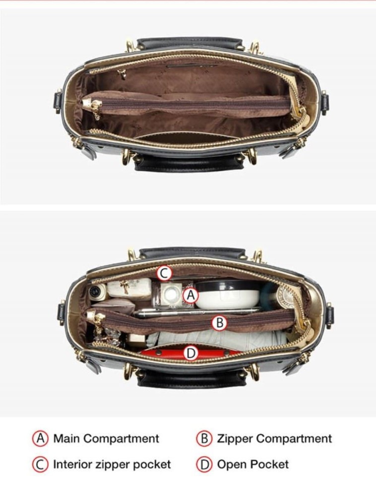 Foxer Leather Womens Bag Shoulder Black Colour - 8