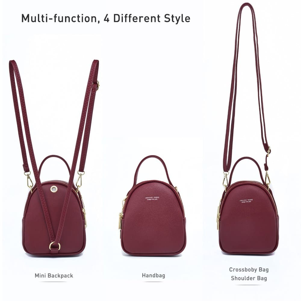 Pierre Loues Womens Bag Backpack Burgundy Colour - 3