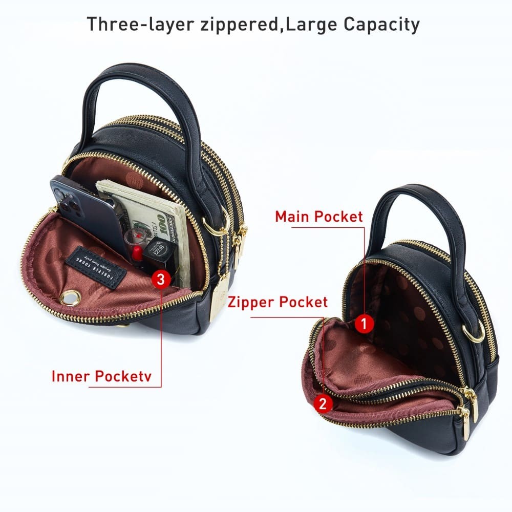 Pierre Loues Womens Bag Backpack Black Colour - 4