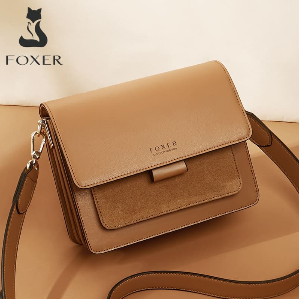 Foxer Leather Womens Bag Handbag Brown Colour - 2