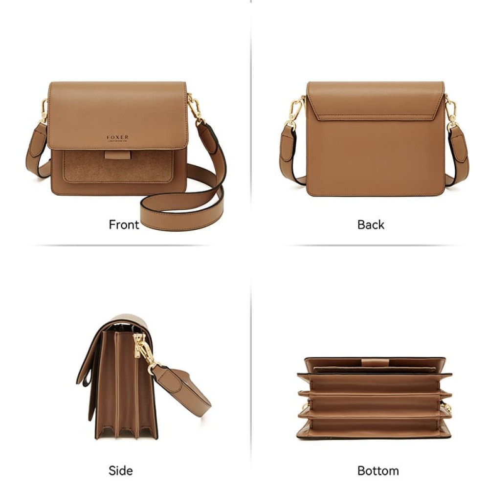 Foxer Leather Womens Bag Handbag Brown Colour - 7