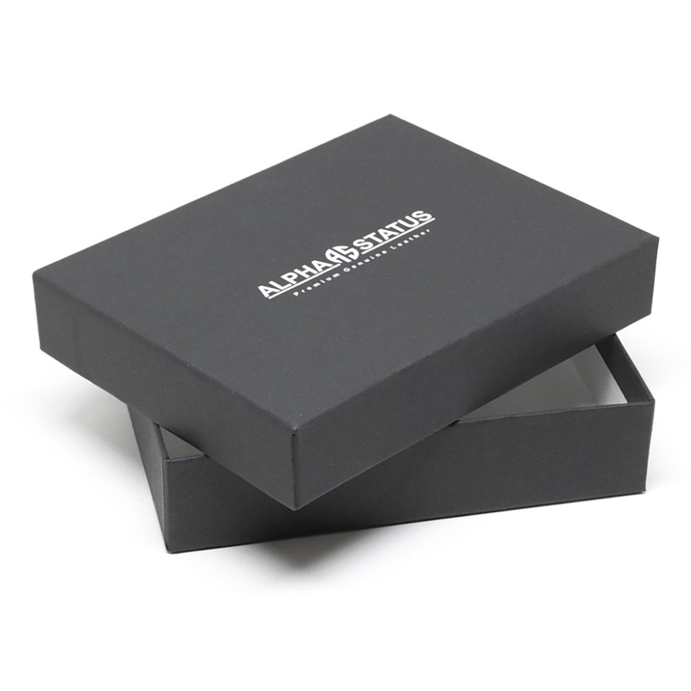 Alpha Status Leather Mens Wallet with RFID Black Colour - 5