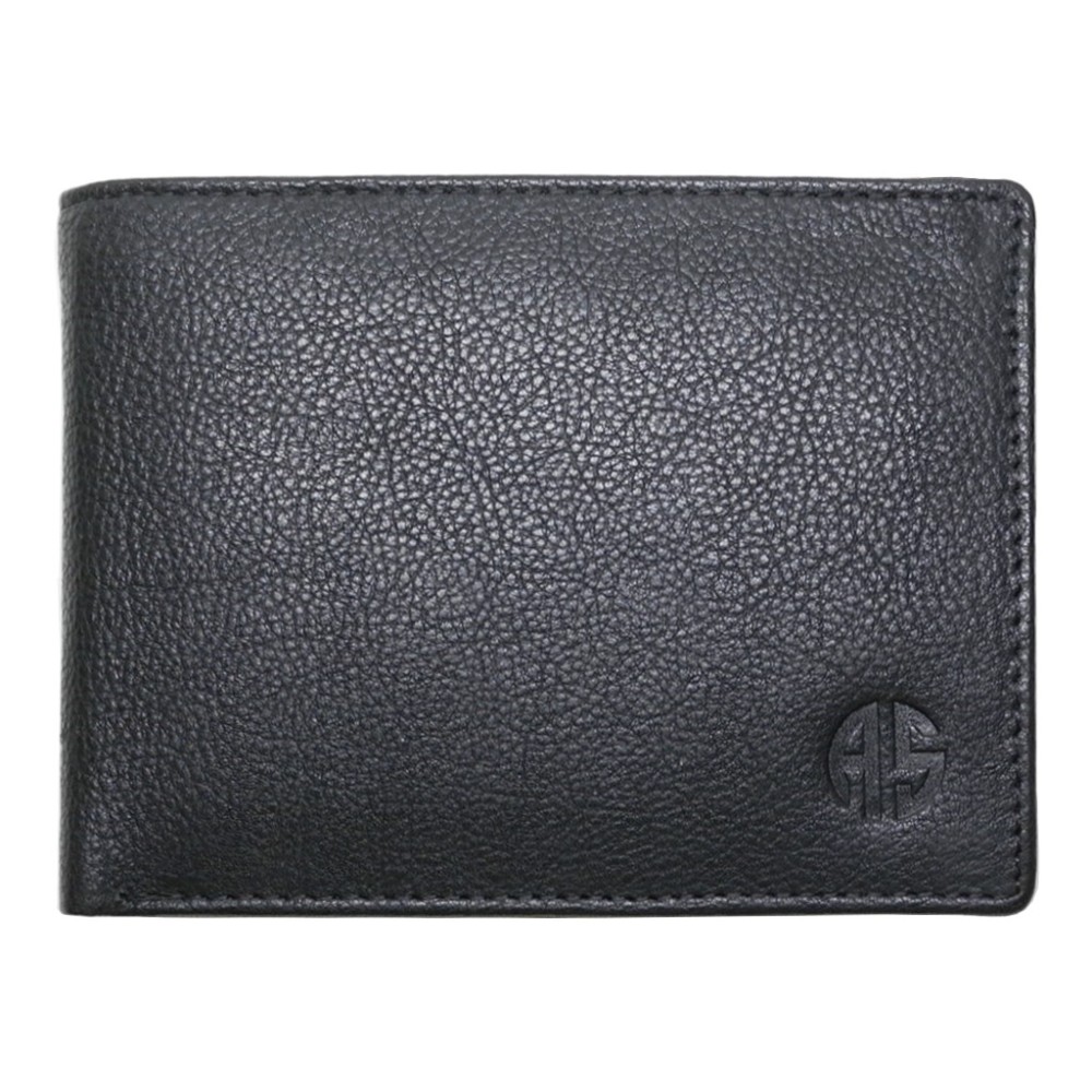 Alpha Status Leather Mens Wallet with RFID Black Colour - 1