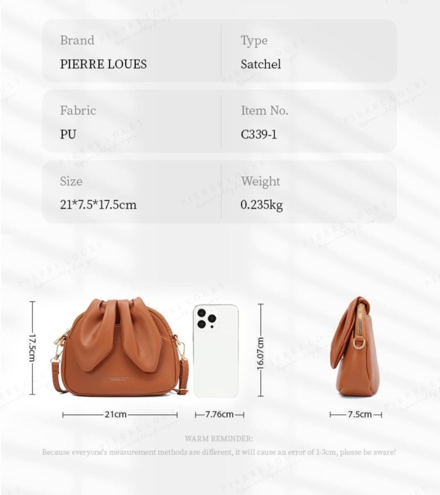 Pierre Loues Womens Pouch Crossbody Brown Colour - 8