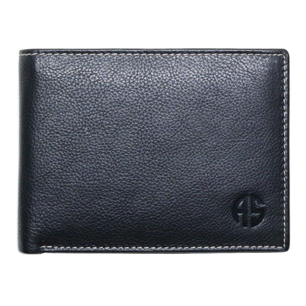 Alpha Status Leather Mens Wallet with RFID Black Colour - 1