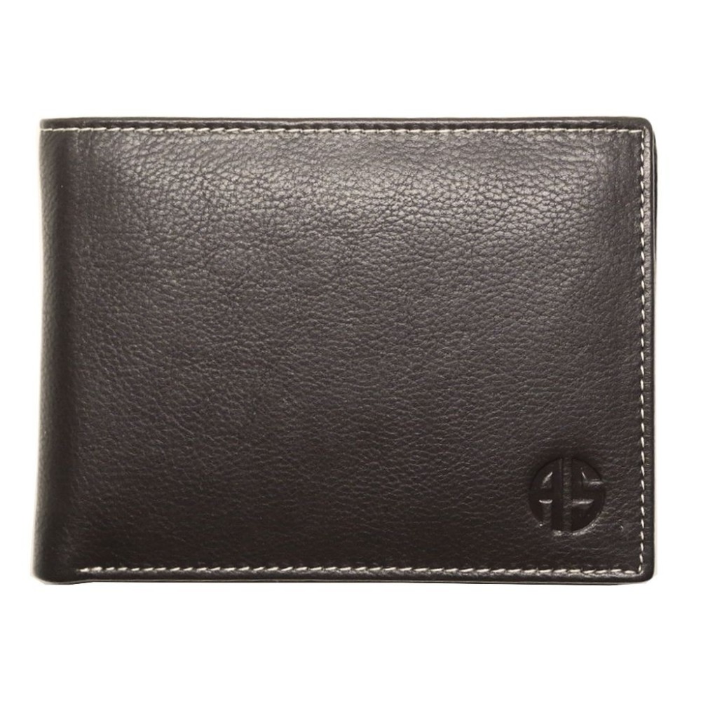 Alpha Status Leather Mens Wallet with RFID Brown Colour - 1