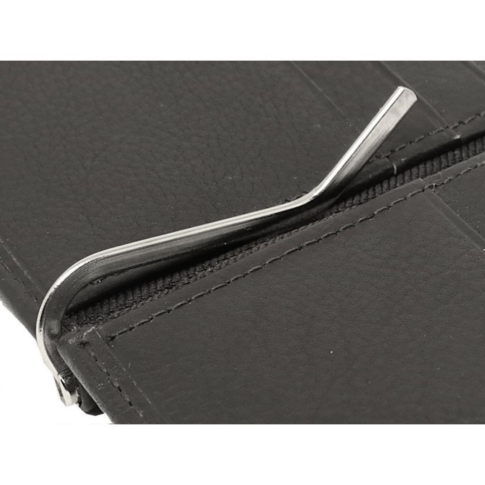 Alpha Status Leather Mens Wallet with RFID Black Colour With Clip - 3